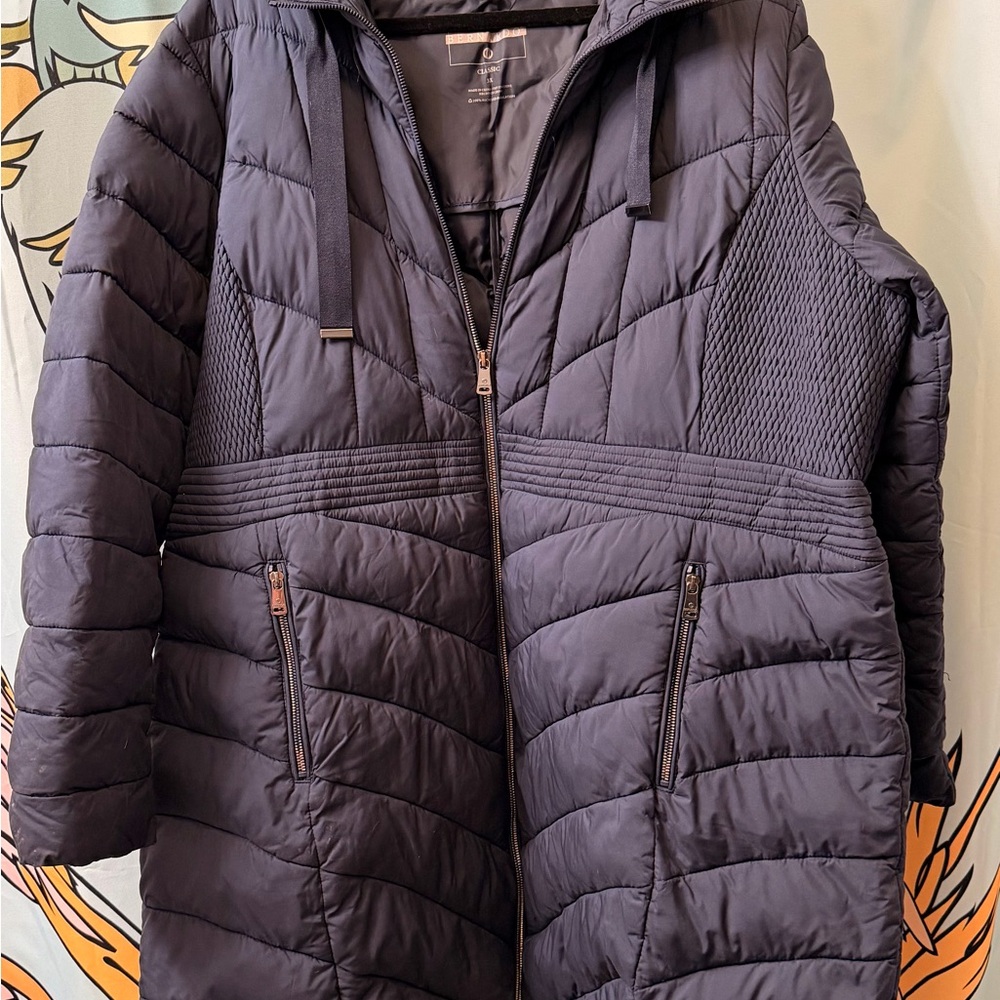 Bernardo Women's Quilted Puffer Jacket - Dark Blue